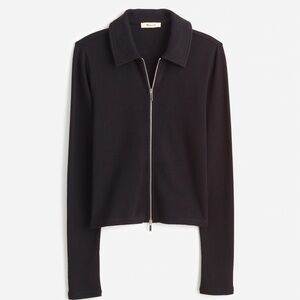 Madewell Ribbed Zip-Front Tee